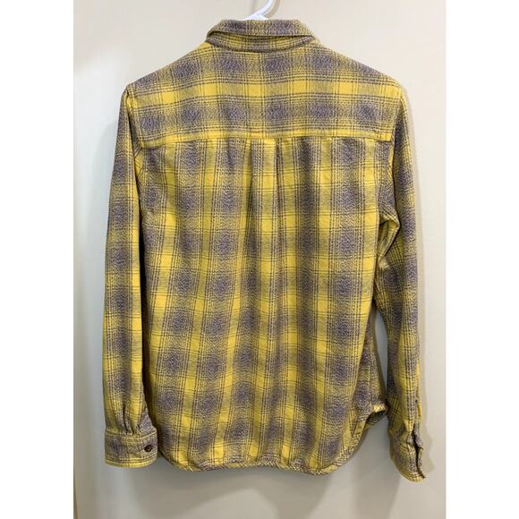 Toad & Co Shirt Women Size Small Yellow Gray 1/4 Zip Long Sleeve Organic Cotton - Picture 8 of 13